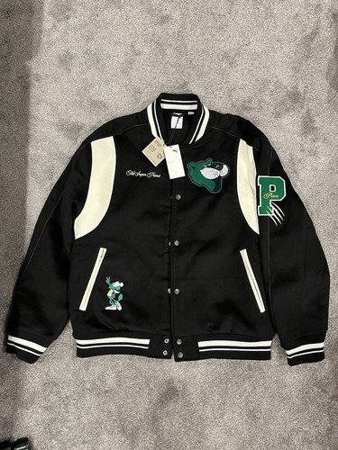 Pre-owned Puma Mascot T7 Wool Varsity Jacket Black Mens Size 2xl $385