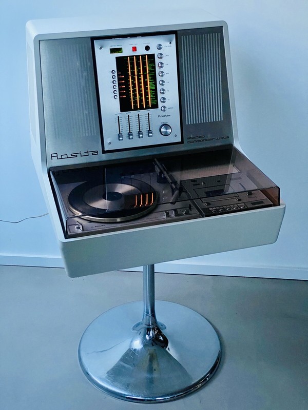 VTG White Rosita Commander Luxus Philips Record Player Radio Cassette 70s 80s