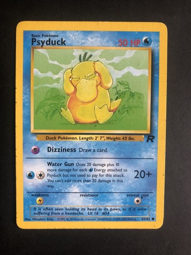 Psyduck Team Rocket 65/82 Pokemon Card WOTC MP/LP | eBay UK