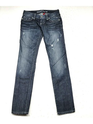 

GUESS JEANS Женские черные эластичные джинсы прямого кроя с застежкой-молнией и карманами на талии 27, Черный, WBJ153D92A1