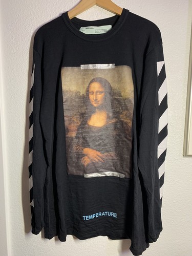 krokodille Undskyld mig vasketøj 2018 Off-White Virgil Abloh Mona Lisa Long Sleeve T-Shirt Men's Large Black  | eBay