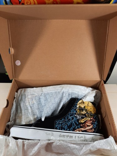 Pre-owned Vans Sk8-hi X Metallica Pushead Black Album 30th Anniversary Ships Fast In Multicolor