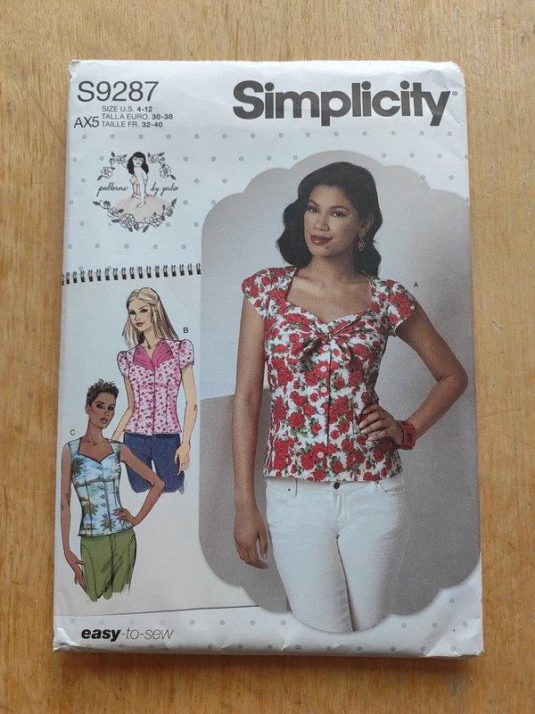 Patron De Couture Simplicity By Gertie 9287 Neuf Pattern Top Du 32 Au 40