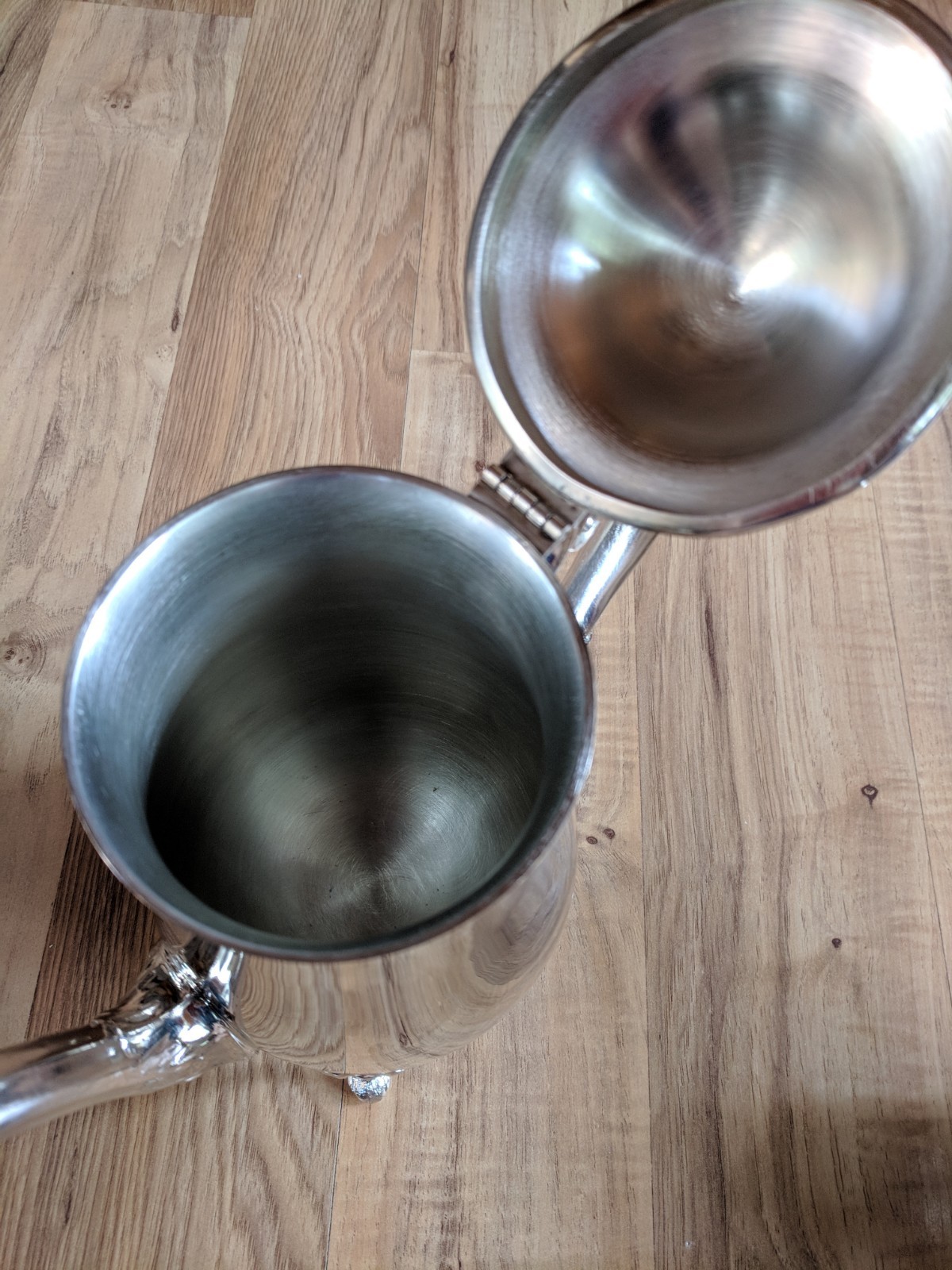 Antique Vintage Leonard Silverplate Tea Pot, Sugar Bowl, Creamer & Tray