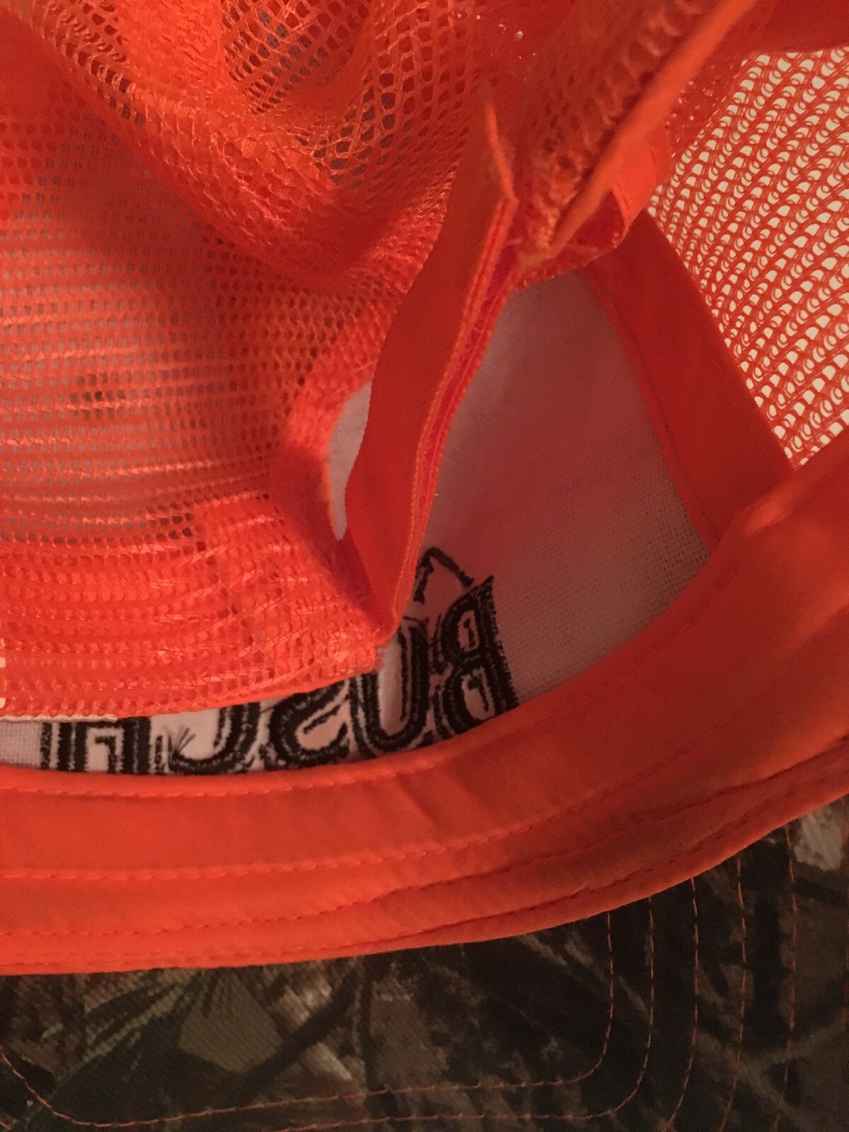 Camo BUSCH BEER HUNTING  Hat Logo KATI Bud Light Orange