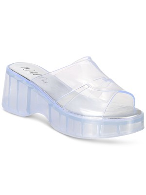 

Женские шлепанцы без шнуровки WILD PAIR на танкетке с круглым носком, 1 дюйм, на платформе, Гренада, 9 м, Ясный, 10014872600