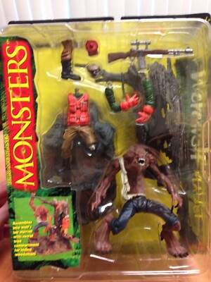 New Todd McFarland Toys- Monsters- Werewolf Play set- 1997 Series One- Rare