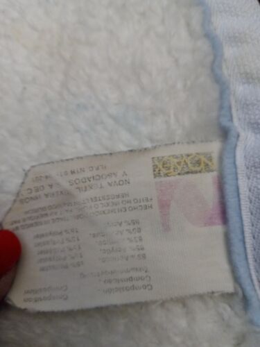 Vintage NOVATEX Teddy Bear Angel Snap Buttons Zip Up Baby Blanket