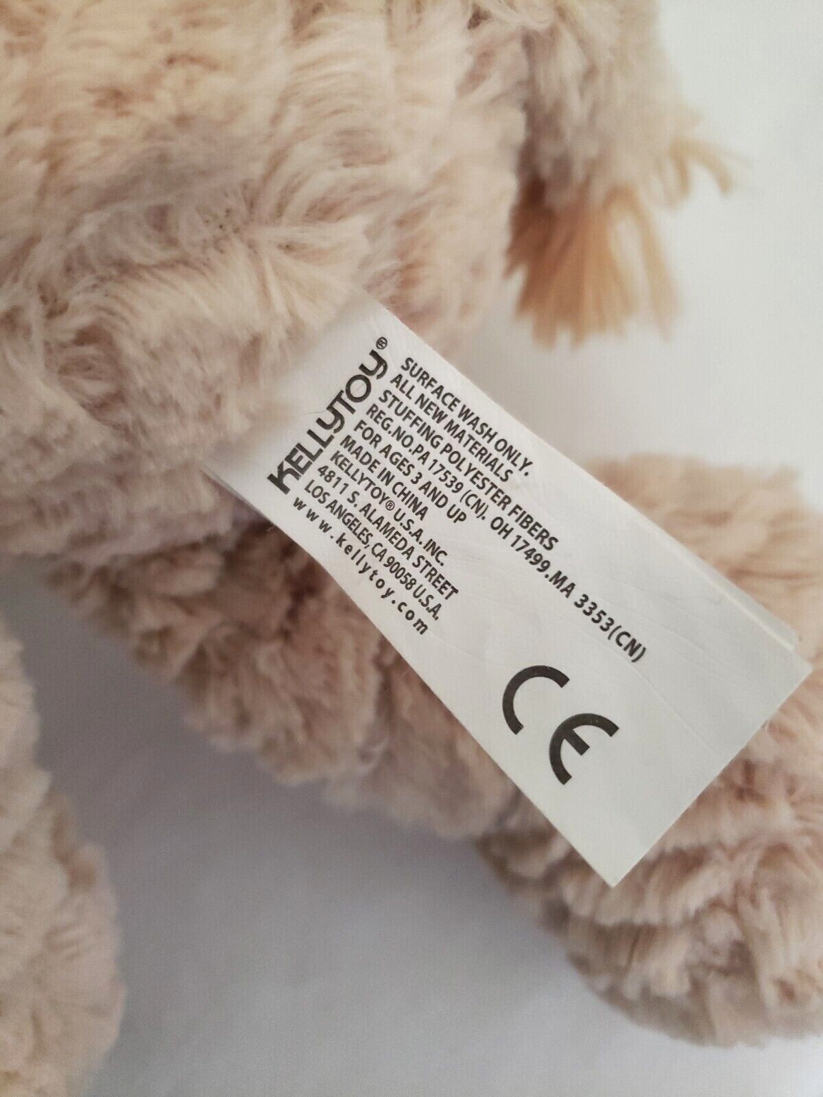 Kellytoy Lion Plush Stuffed Animal Tan Textured Fur Glitter Eyes