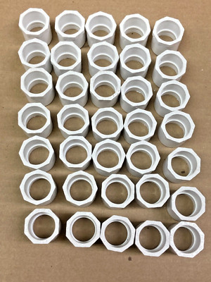 Lot of 35 - 1'' x 3/4'' PVC Sch. 40 Flush Style Reducer Bushing ~ 437-131 Cleanout