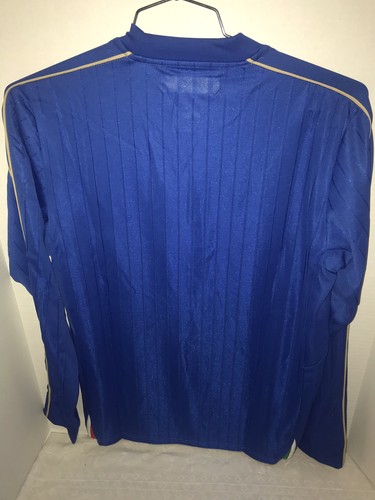 Puma Mens FIGC Italia Home Long Sleeve Replica Shirt Power Blue White Medium NWT
