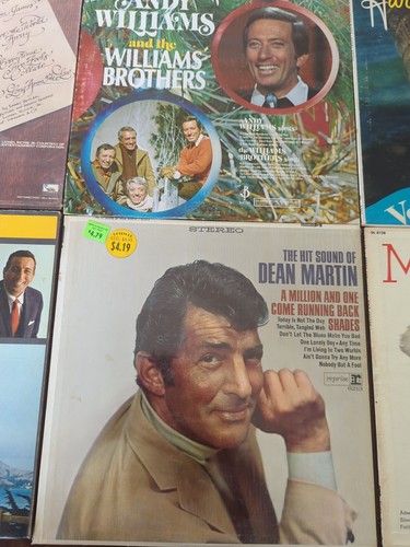 Vinyl Record Lot Sale. 9 records. Andy Williams, dean Martin, Tony Bennett, bing