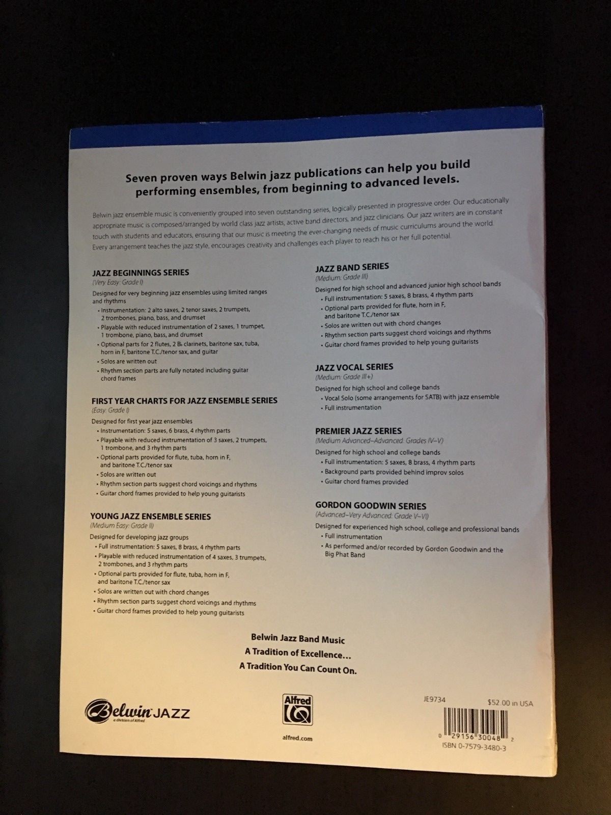 MOONDANCE Jazz Band Series SHEET MUSIC Conductor & Parts Paperback Van Morrison