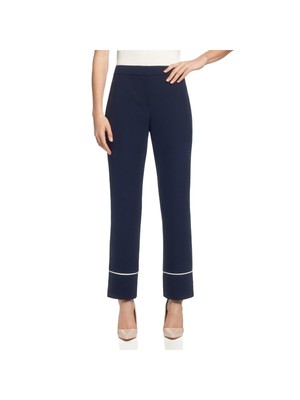 

T TAHARI Женские темно-синие брюки прямого кроя на молнии для работы, Navy, THF93024