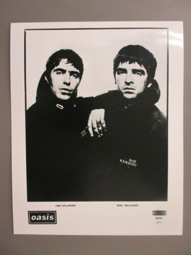 Oasis black & white 8 X 10 promo photo Gallagher Brothers !