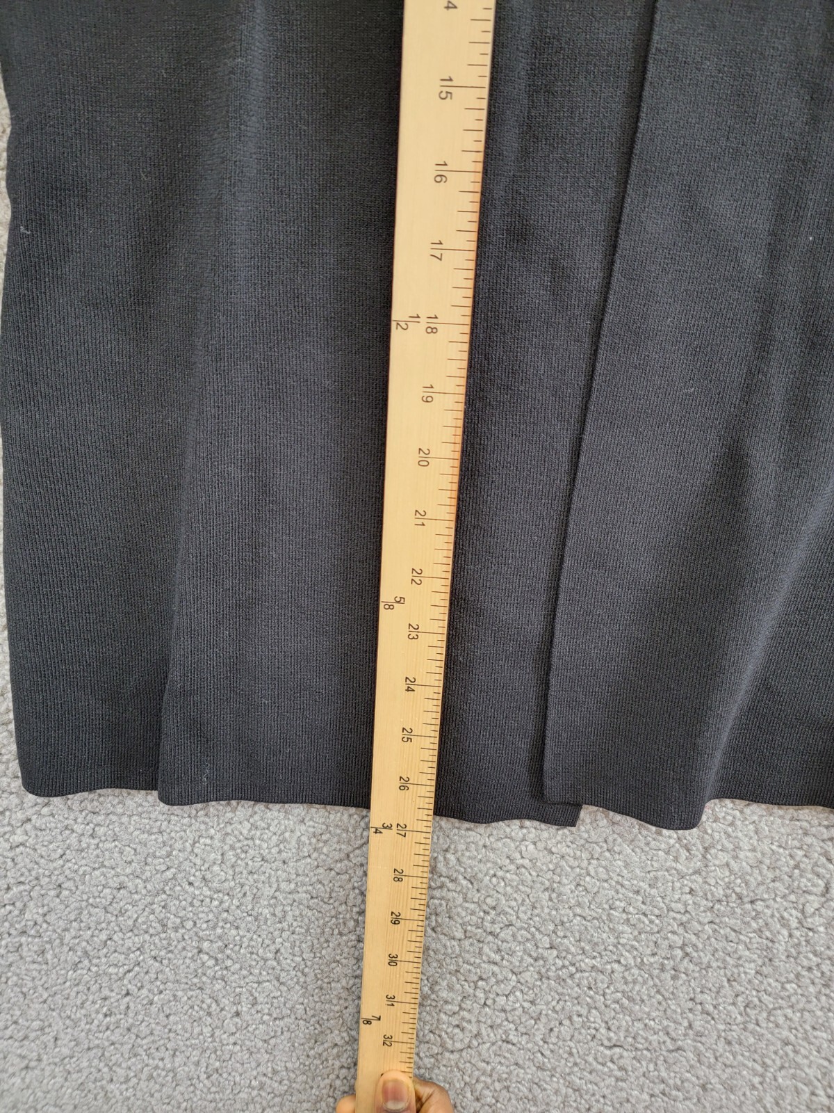 Kasper Open-Front Long-Sleeve Sweater Women's XS Black Solid Pull On Closure - Picture 8 of 17