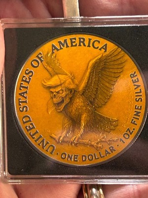 1 Oz  Argent - American Silver Eagle - Trump Halloween edition. - 2025 - 500 ex.