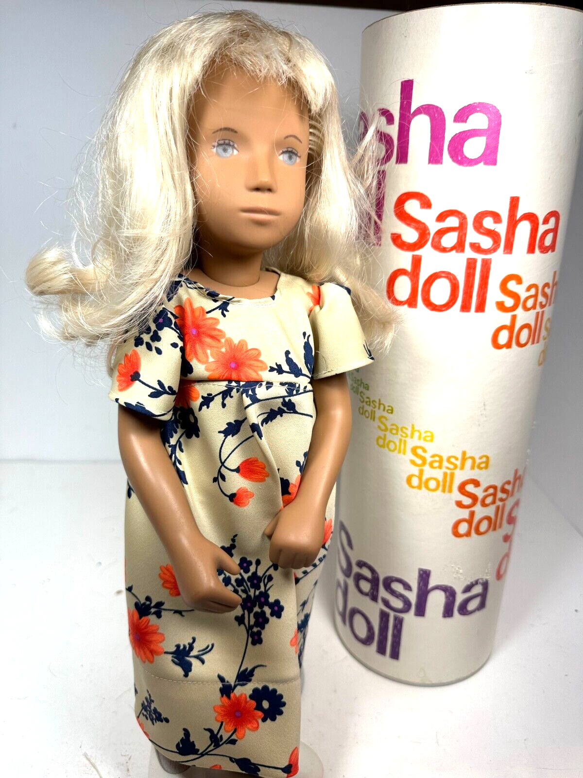 Vintage Original Sasha Doll with Tube 16 Inches Blonde Hair Vintage Original Sasha Doll with Tube 16 Inches Blonde Hair