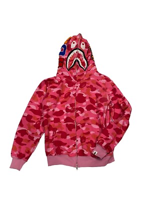 bape pink camo hoodie large 285650747237