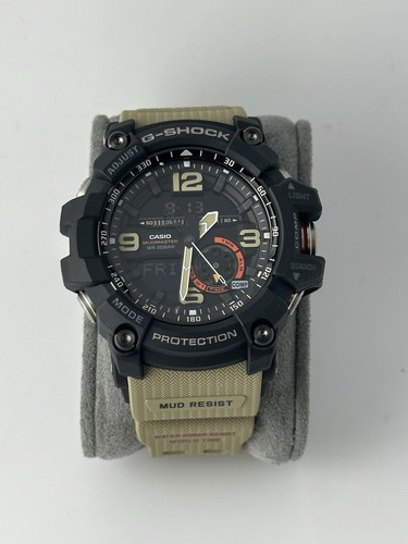 Pre-owned Casio Gg1000-1a5 G-shock Analog-digital Mud Master Army Watch Green
