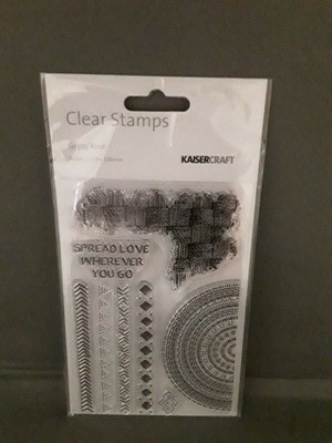 Kaisercraft  C5331 Gypsy Rose Clear Stamp Set with 8 stamps NIP