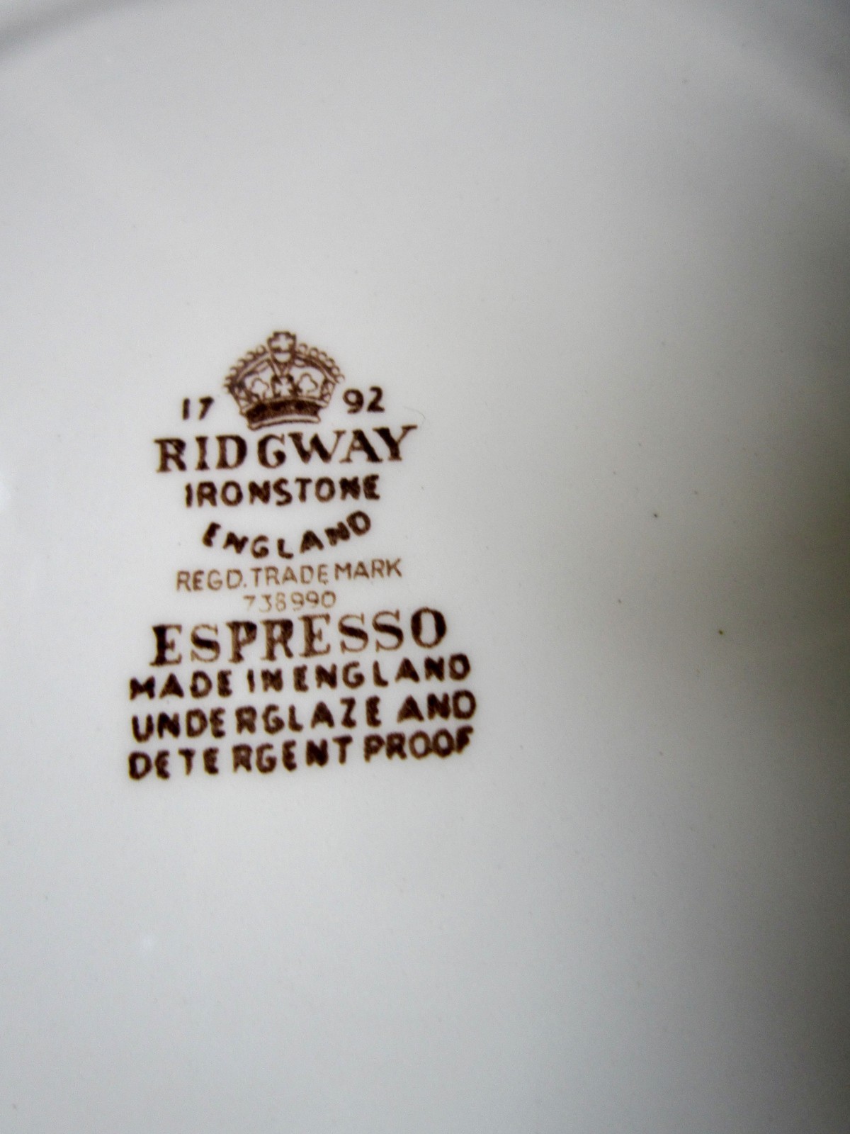 Ridgway Espresso Ironstone Side Plates - Set of 4 - 7 in. - England
