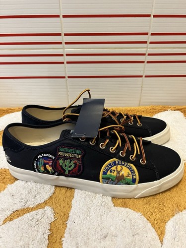 Polo Ralph Lauren Navy Patchwork Nelson Sneakers Expedition
