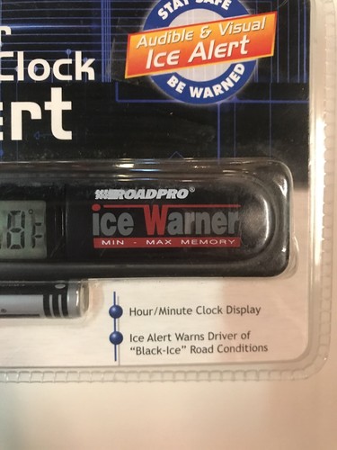 2- RoadPro 3172 Indoor/Outdoor Electronic Thermometer with Ice Alert and Clock