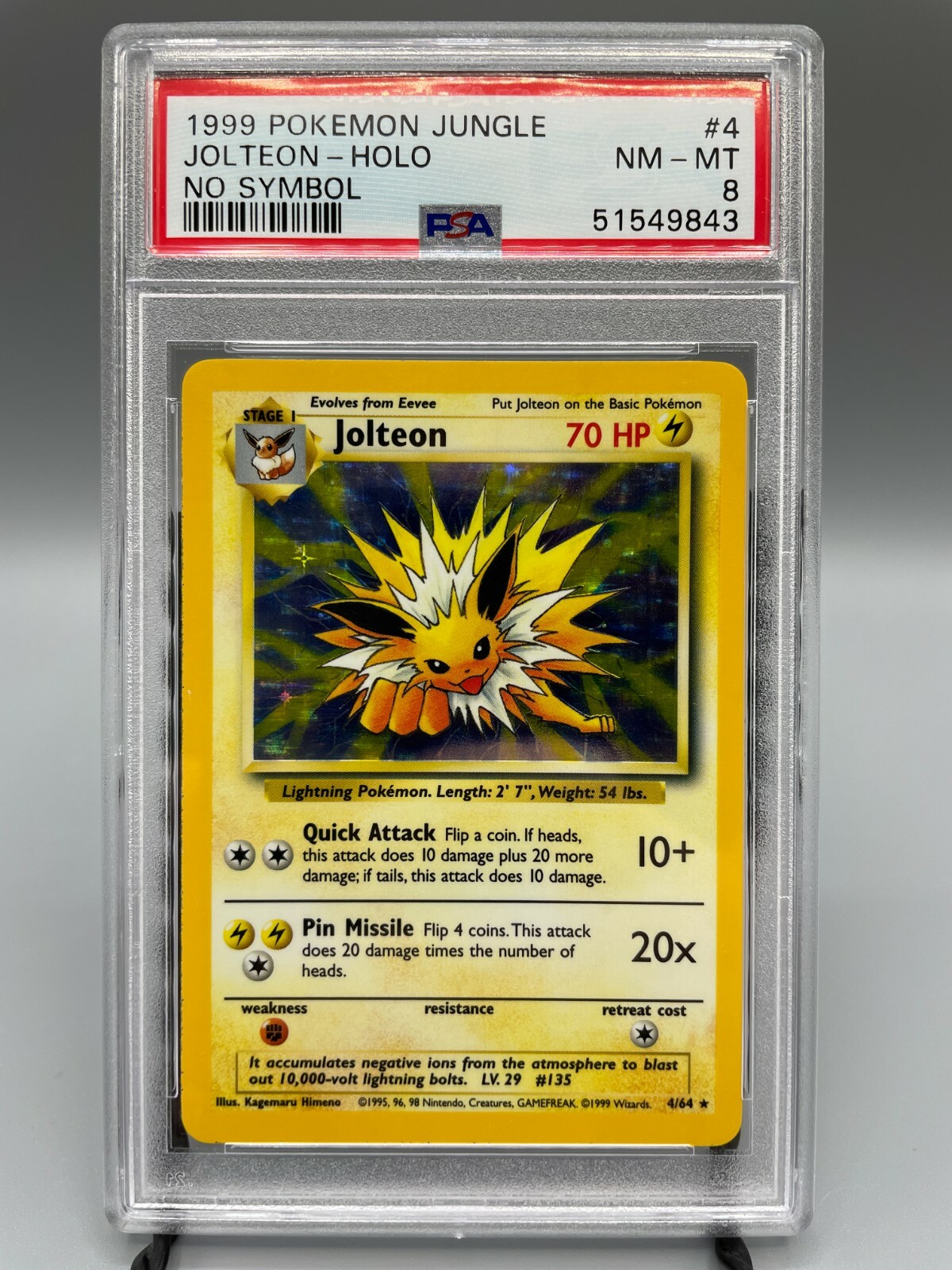 英語版初期　ポケモンカード　Jolteon holo 4/64 Blue's Jolteon Pokemon 2021 Full-Art Holo VMAX Climax CHR