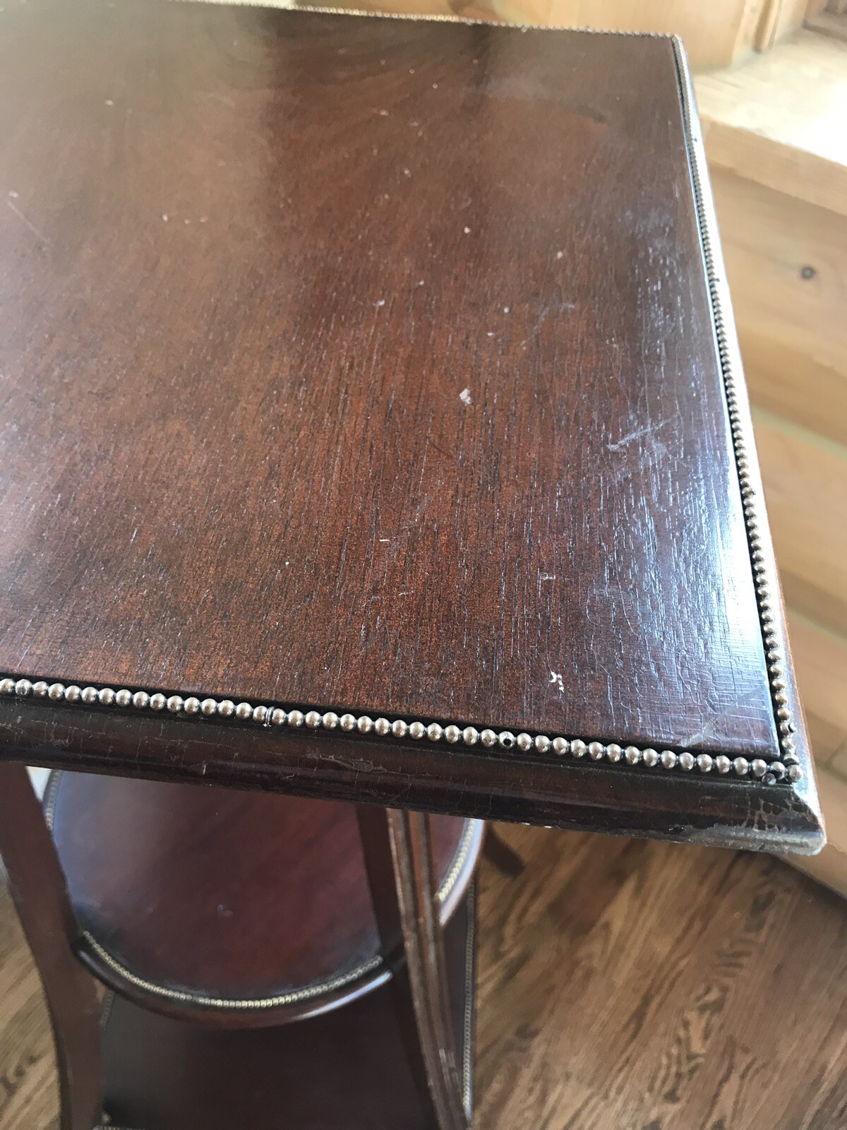 Antique French Louis XV Style 3 Tier Pedestal Stand Lamp Table