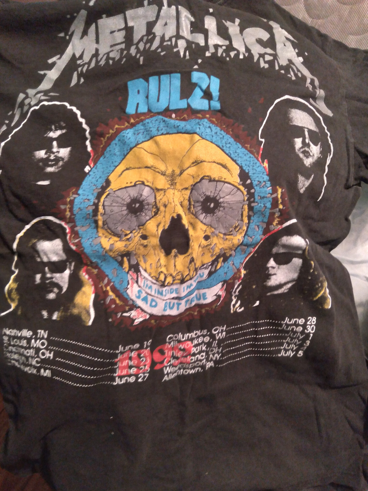 Vintage Metallica Rulz 1992 t-shirt Medium