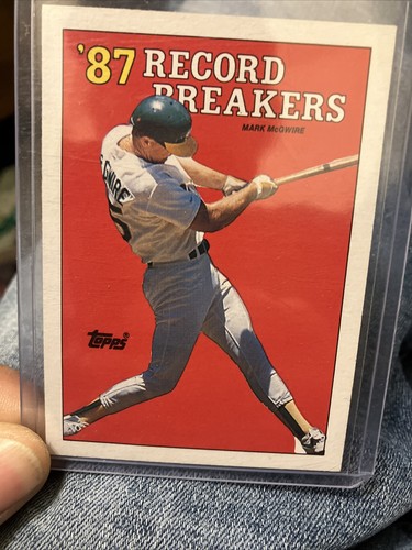 ‘87 Record Breakers Mark McGwire White Triangle ERROR CARD FREE Shipping