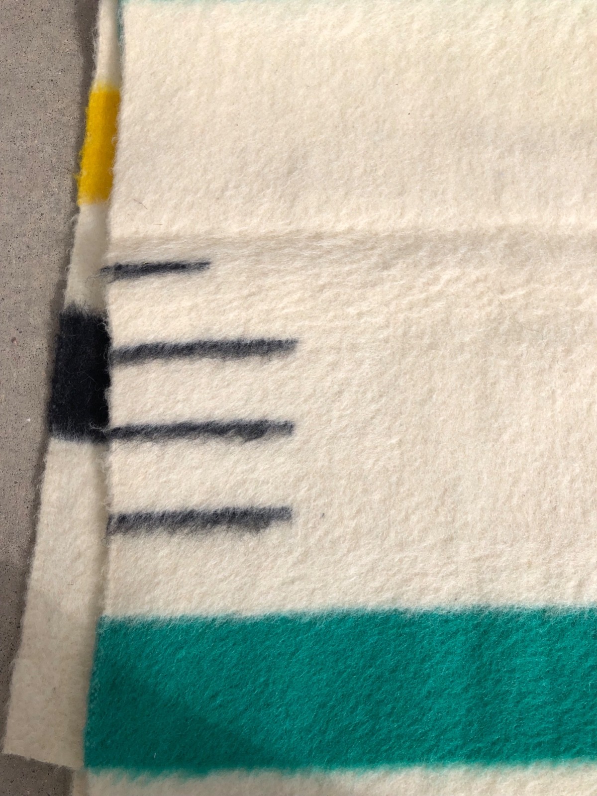 Vintage Hudson Bay Striped Wool Blanket Multi-Color 62 X 82--3.5 POINTS