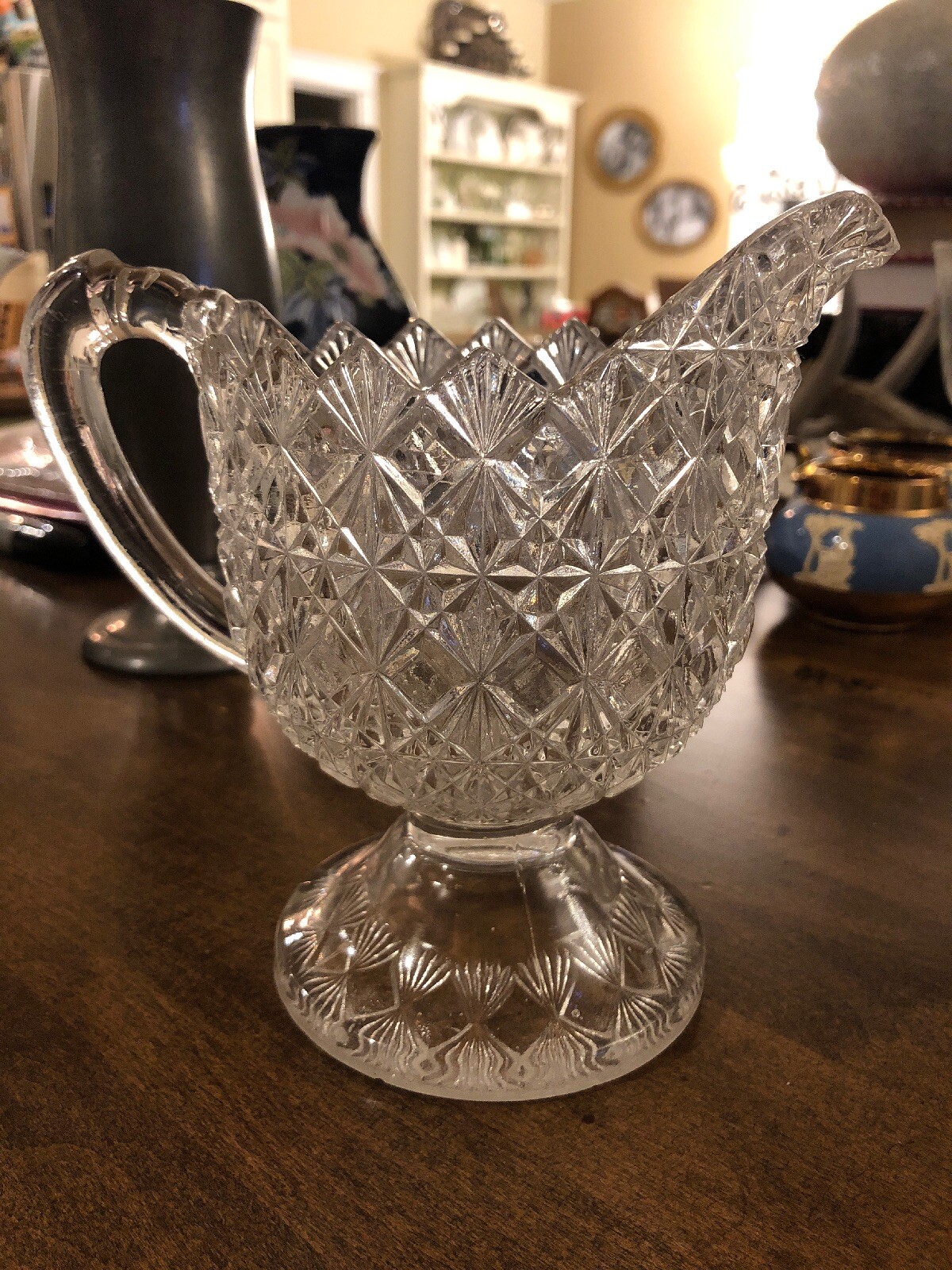 Antique EAPG Finecut & Block Pitcher Circa 1890