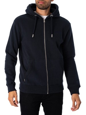

Мужская толстовка на молнии Superdry с логотипом EMB, синяя, Синий
