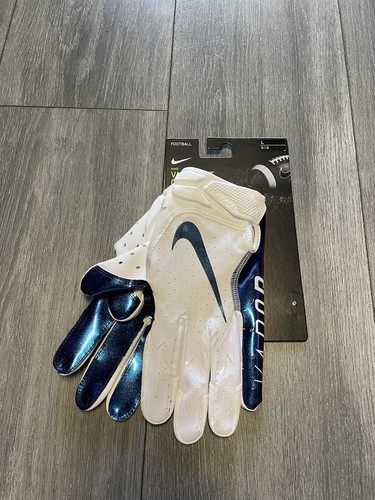 値下げ 新品未使用 L NIKE VAPOR JET 白 黒 Nike Vapor Jet 7.0 Football Receiver Gloves White Purple