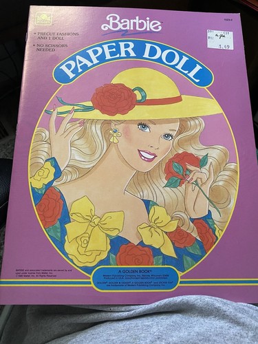 Vintage BARBIE Paper Doll New Old Stock Uncut c1990 #1523-2 Vintage BARBIE Paper Doll New Old Stock Uncut c1990 #1523-2