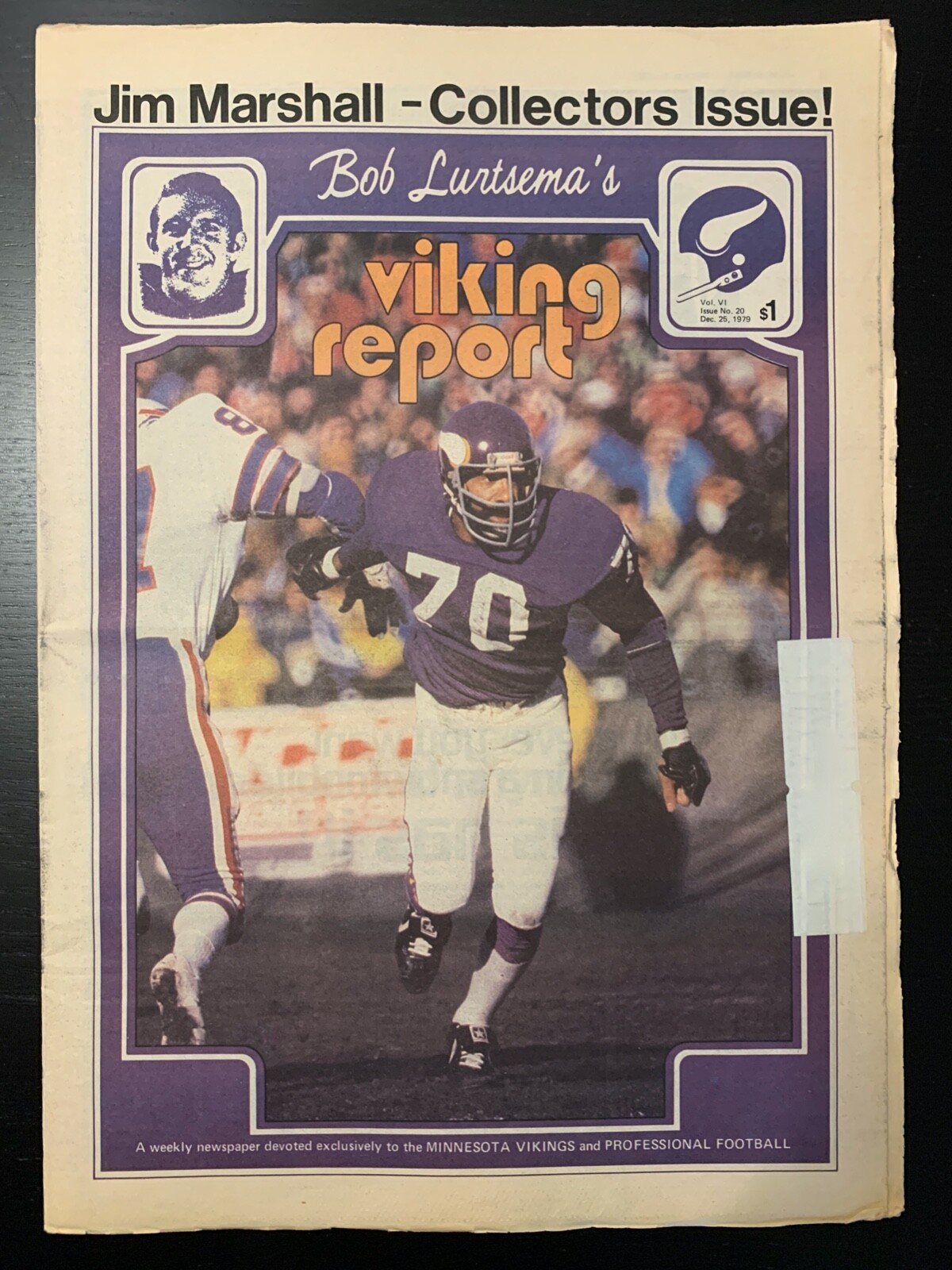 12/25/1979 Minnesota Vikings Report vs New England Patriots