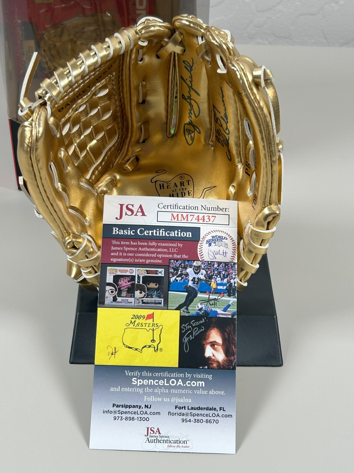 Jesse Barfield Signed Rawlings Mini Gold Glove Mitt JSA COA