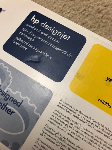 HP Deskjet Yellow Printhead & Cleaner 80 c4823a Series 1000 Exp 7/2012