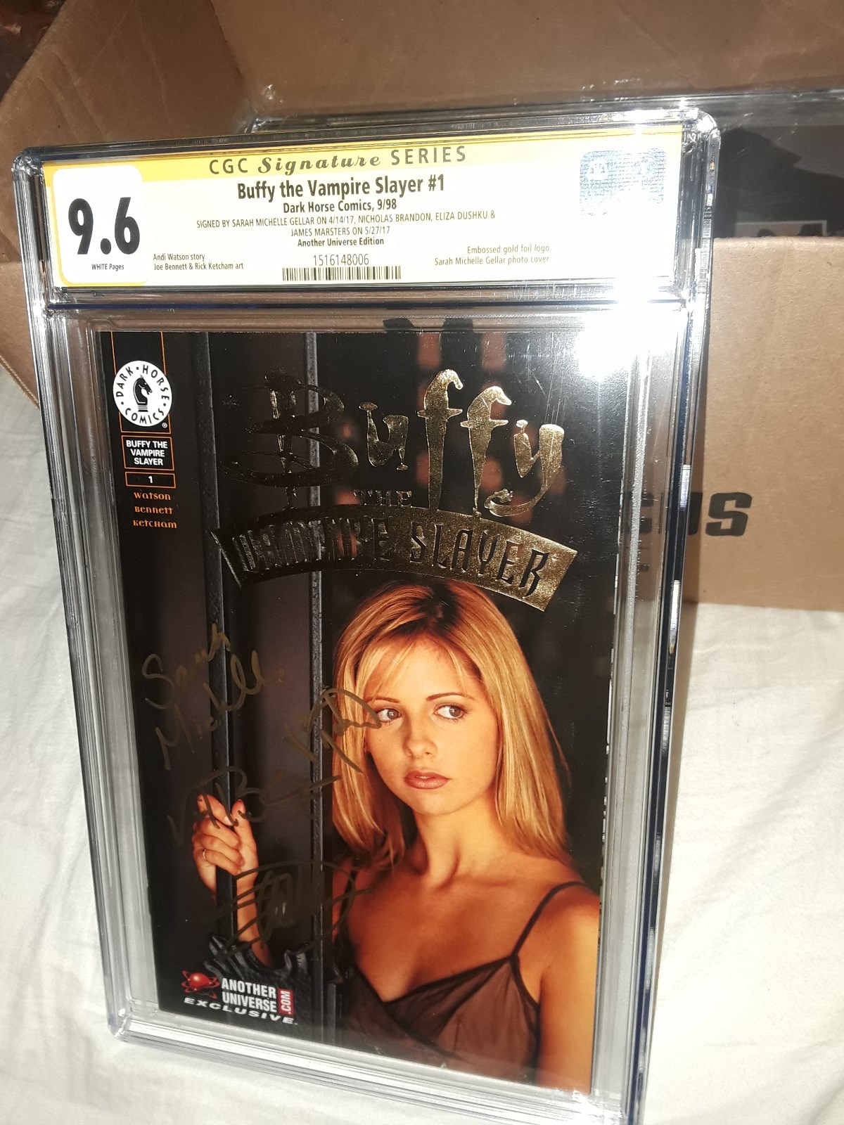 4x signed Buffy The Vampire Slayer #1 CGC SS - Sarah Brandon Dushku Marsters