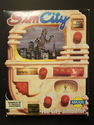 SIM CITY CLASSIC GODZILLA COVER : THE CITY SIMULATOR MAXIS COMMODORE 64