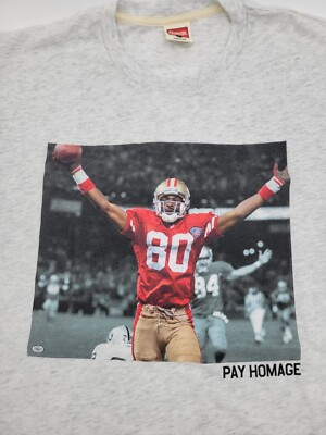 Homage Jerry Rice  Pay Homage TShirt Large 49ERS Super Bowl