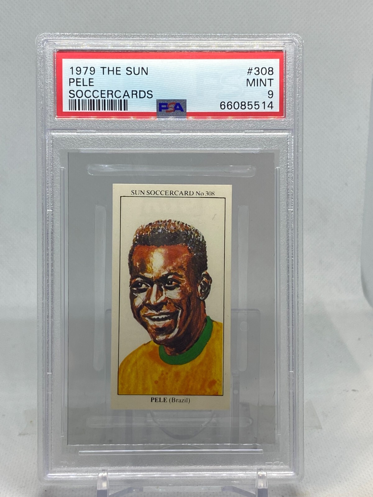 1979 The Sun Pele #308 Vintage Brazil Soccer PSA 9 Mint