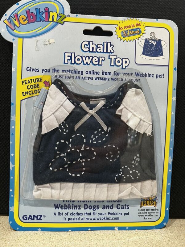 Webkinz Clothing Chalk Flower Top New Sealed Feature Code Blouse FREE SHIP