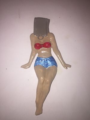 Man cave art, face Mask 2d pinup sticker (Bag head) Tool Box.