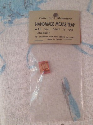 Vintage Shackman Handmade Mouse Trap Mousetrap Dollhouse Collector's Miniature
