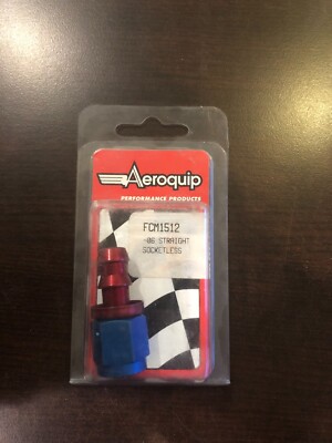 Aeroquip FCM1512 Socketless Hose End Straight 6AN Hose Barb, 6AN F, for AQP