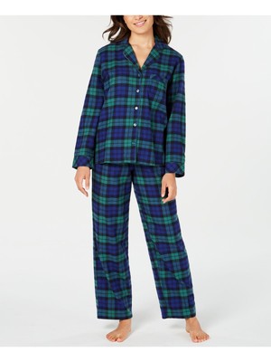 FAMILY PJs Intimates Темно-синие штаны для сна в клетку до щиколотки XS