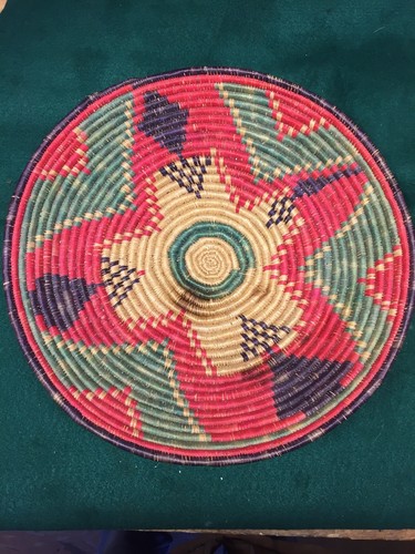 Vintage Coiled Basket Native American Indian Navajo wedding weaving 13